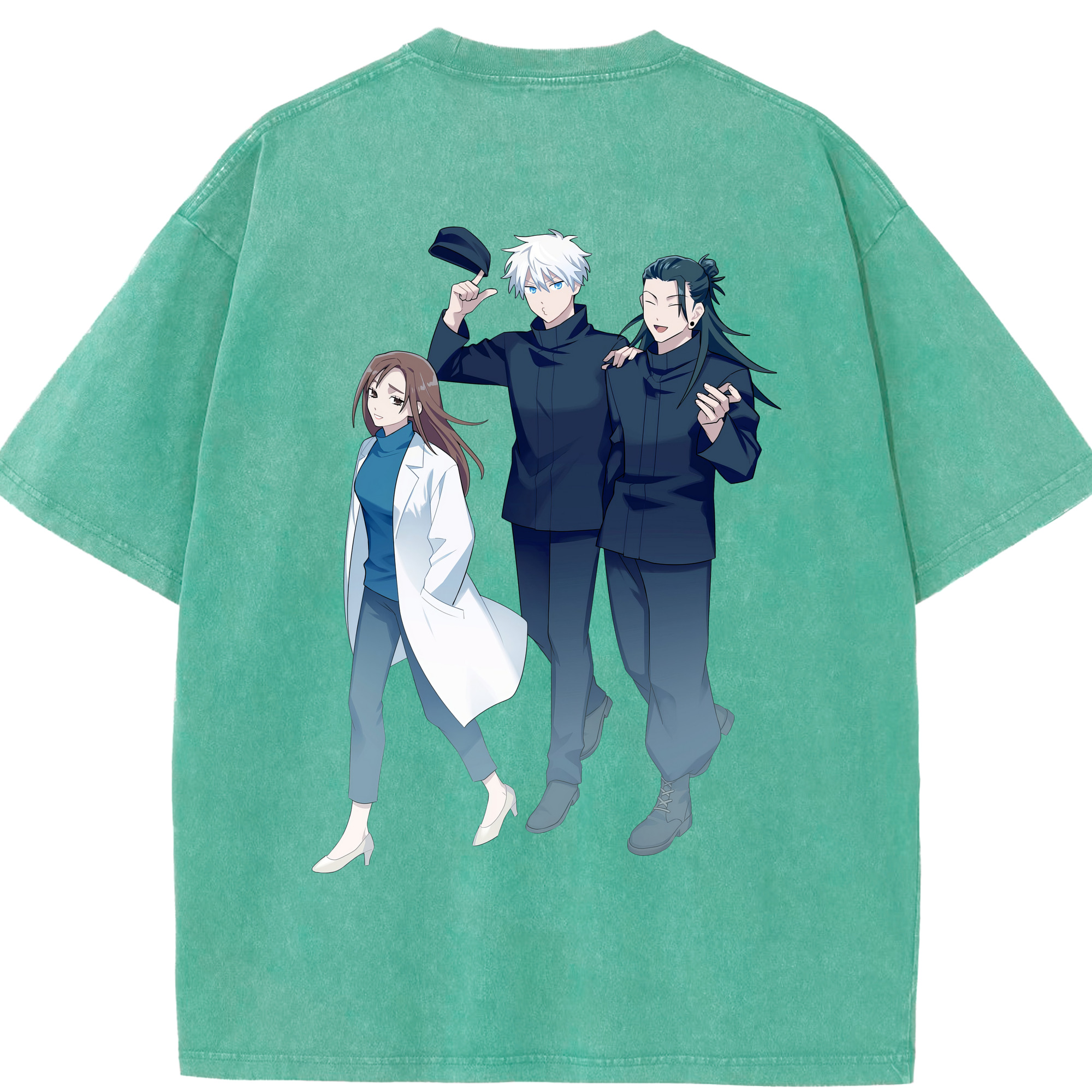 （画像用） 呪術廻戦 Jujutsu Kaisen 綿100% ヴィンテージ風 半袖Tシャツ（背面プリント）